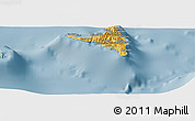 Savanna Style Panoramic Map of Nzwani, single color outside