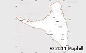 Classic Style Simple Map of Nzwani, cropped outside