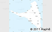 Classic Style Simple Map of Nzwani, single color outside