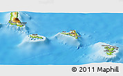 Physical Panoramic Map of Comoros, darken, desaturated, land only
