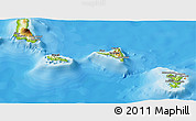 Physical Panoramic Map of Comoros, political outside