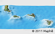 Satellite Panoramic Map of Comoros, physical outside