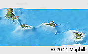 Satellite Panoramic Map of Comoros, political outside