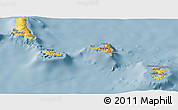 Savanna Style Panoramic Map of Comoros, single color outside