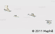 Shaded Relief Panoramic Map of Comoros, cropped outside