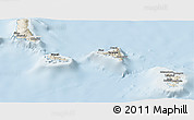 Shaded Relief Panoramic Map of Comoros, lighten