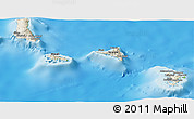 Shaded Relief Panoramic Map of Comoros, physical outside