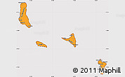 Political Shades Simple Map of Comoros, cropped outside