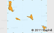 Political Shades Simple Map of Comoros, political outside