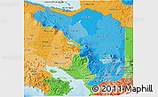 Political Shades 3D Map of Alajuela