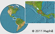 Satellite Location Map of Atenas