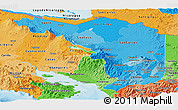 Political Shades Panoramic Map of Alajuela