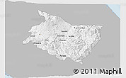 Gray 3D Map of Cartago, single color outside