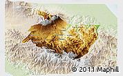 Physical 3D Map of Cartago, lighten