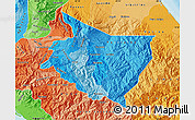 Political Shades Map of Cartago