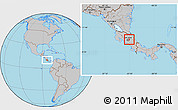 Gray Location Map of Oreamuno