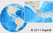 Shaded Relief Location Map of Oreamuno