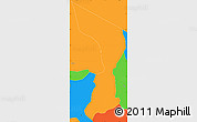 Political Simple Map of Oreamuno