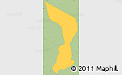 Savanna Style Simple Map of Oreamuno