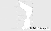 Silver Style Simple Map of Oreamuno