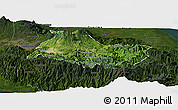 Satellite Panoramic Map of Cartago, darken