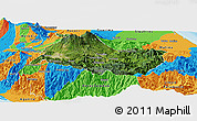 Satellite Panoramic Map of Cartago, political outside