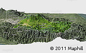 Satellite Panoramic Map of Cartago, semi-desaturated