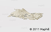 Shaded Relief Panoramic Map of Cartago, cropped outside