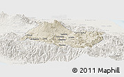 Shaded Relief Panoramic Map of Cartago, lighten