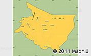 Savanna Style Simple Map of Cartago, cropped outside