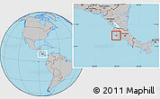 Gray Location Map of Hojancha