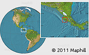 Satellite Location Map of Hojancha