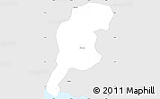 Silver Style Simple Map of Hojancha