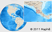 Shaded Relief Location Map of Liberia