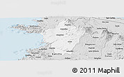 Silver Style Panoramic Map of Liberia