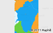 Political Simple Map of Liberia