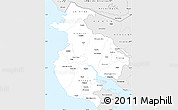 Silver Style Simple Map of Guanacaste