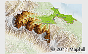 Physical 3D Map of Talamanca, lighten