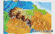 Physical 3D Map of Talamanca, political outside