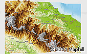 Physical 3D Map of Talamanca