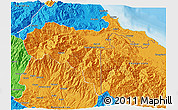 Political 3D Map of Talamanca