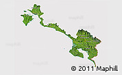 Satellite 3D Map of Puntarenas, cropped outside