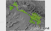 Satellite 3D Map of Puntarenas, desaturated