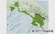 Satellite 3D Map of Puntarenas, lighten