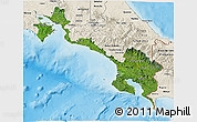 Satellite 3D Map of Puntarenas, shaded relief outside