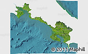 Satellite 3D Map of Puntarenas, single color outside
