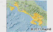 Savanna Style 3D Map of Puntarenas