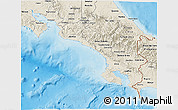 Shaded Relief 3D Map of Puntarenas