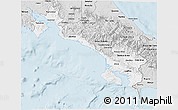 Silver Style 3D Map of Puntarenas