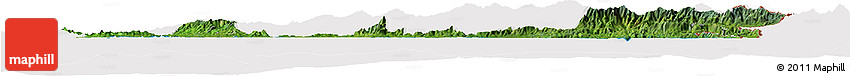 Satellite Horizon Map of Puntarenas, cropped outside